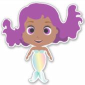 Lila Haarkatze Aufkleber (Vorderseite)