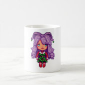 Lila Haarmädchen Kaffeetasse (Mittel)
