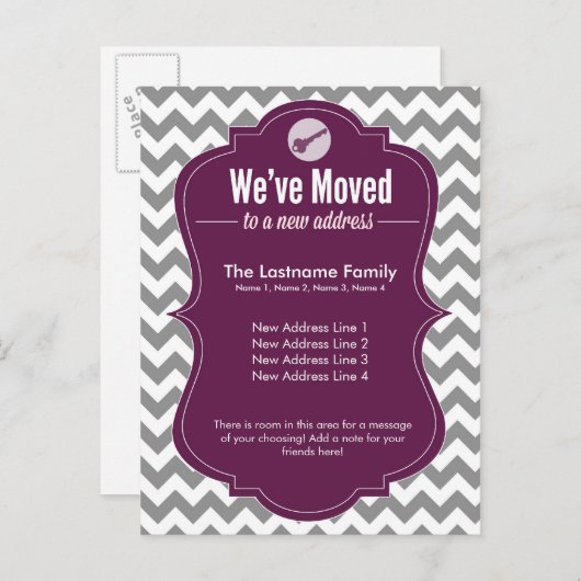 Lila haben wir den Adresswechsel von Postkarten ve (Vorne/Hinten)