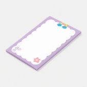 Lila Haftnotizen  Post-it Klebezettel (angewinkelt)