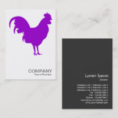 Lila Hahn - weiß Visitenkarte (Vorne/Hinten)