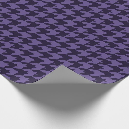 Lila Hahnentrittmuster Textile Muster Geschenkpapier (Ecke)