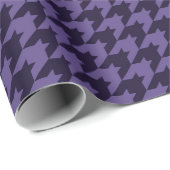 Lila Hahnentrittmuster Textile Muster Geschenkpapier (Rolleneckpunkt)