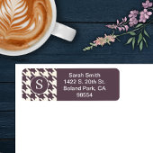 Lila Hahnentrittmuster und Weiß