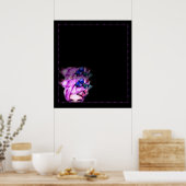 Lila Hair Butterfly Lady Poster/Print Poster (Küche)