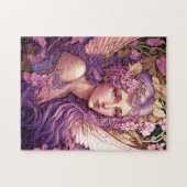 Lila Hair Fairy Angel Fantasy Kunst, Dichtung und Puzzle (Horizontal)