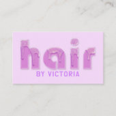 Lila Hair Glitzer Tropfen Typografie Stylist Salon Visitenkarte (Vorderseite)