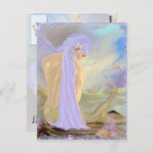 Lila Hair Mermaid Postkarte (Vorne/Hinten)