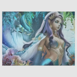 Lila Hair Mermaid Seidenpapier