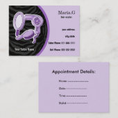 Lila Hair Salon Visitenkarten Terminkarte (Vorne/Hinten)