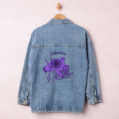 Lila Hair Stylist-Logo Jeansjacke (Hangar)