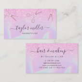 lila Hairstylist des modernen Chick-Obre Visitenkarte (Vorne/Hinten)
