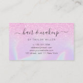 lila Hairstylist des modernen Chick-Obre Visitenkarte (Rückseite)