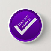 Lila-Häkchen-Symbol Button (Vorderseite)