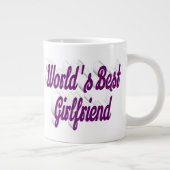 Lila Halbskript Jumbo-Tasse (Rechts)