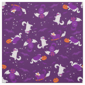 lila Halbwal-Katzen Mummy Vampire Fledermaus Hexe Stoff (Muster)