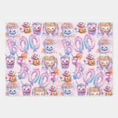 Lila Halloween-Aquarell Geschenkpapier Set (Vorderseite 2)