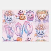 Lila Halloween-Aquarell Geschenkpapier Set (Vorderseite)
