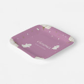 Lila Halloween-Babyduschplatte Pappteller (Gewinkelt)