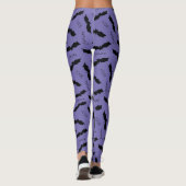 Lila Halloween Bats Boo Spooky Leggings (Rückseite)