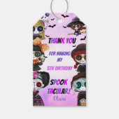 Lila Halloween-Begleithefte Geschenkanhänger (Vorderseite)