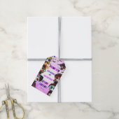 Lila Halloween-Begleithefte Geschenkanhänger (Mit Garn)