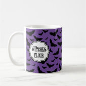 Lila Halloween-Black Bats Kaffeetasse (Links)