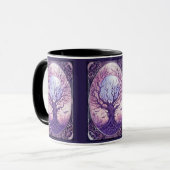 Lila Halloween-Blüte Tasse (Vorderseite Links)