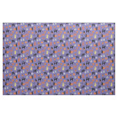 Lila Halloween Cat Pattern Stoff (Fat Quarter (45,7 x 55,9 cm))