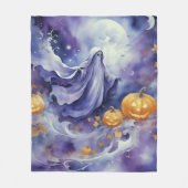 Lila Halloween Fleecedecke (Vorderseite)
