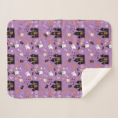 Lila Halloween-Geist und Spuk Haus Sherpadecke (Vorderseite (Horizontal))