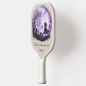 Lila Halloween-Katzenbeißchen Pickleball Schläger (Links)