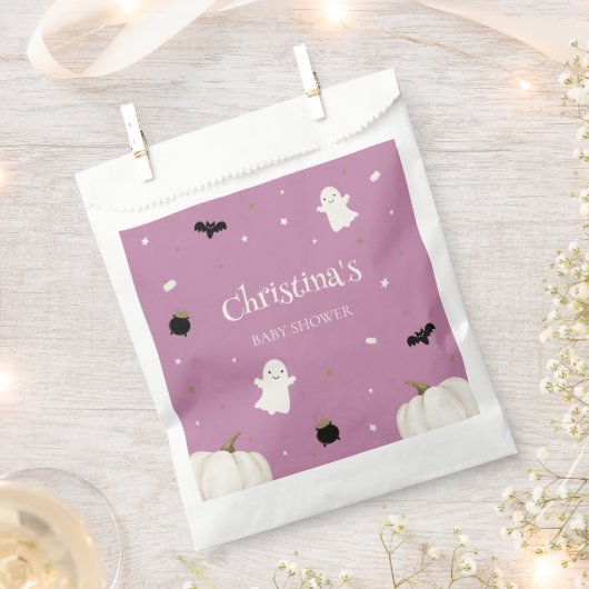 Lila Halloween-Kinderdusche Geschenktütchen (Ausgeschnitten)