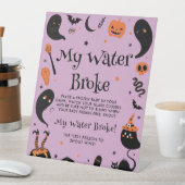 Lila HalloWeen Kinderdusche Mein Wasserbroke Spiel Sockelschild (In Situ)