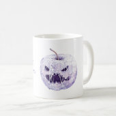 Lila Halloween-Kürbis Kaffeetasse (VorderseiteRechts)