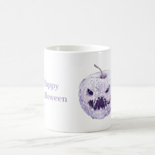 Lila Halloween-Kürbis Kaffeetasse