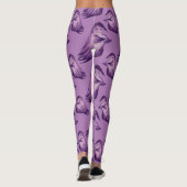Lila Halloween-Leggings - Ghosts Goblins Pattern Leggings (Rückseite)