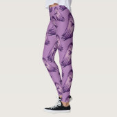 Lila Halloween-Leggings - Ghosts Goblins Pattern Leggings (Links)