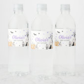 Lila Halloween Little Boo Baby Dusche Wasserflaschenetikett (Flaschen)