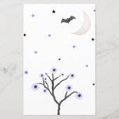 Lila Halloween Little Boo Baby Shower Bingo Spiel (Rückseite)