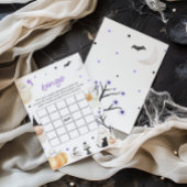 Lila Halloween Little Boo Baby Shower Bingo Spiel