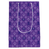 Lila Halloween Louis Vuitton Pattern Mittlere Geschenktüte (Rückseite)