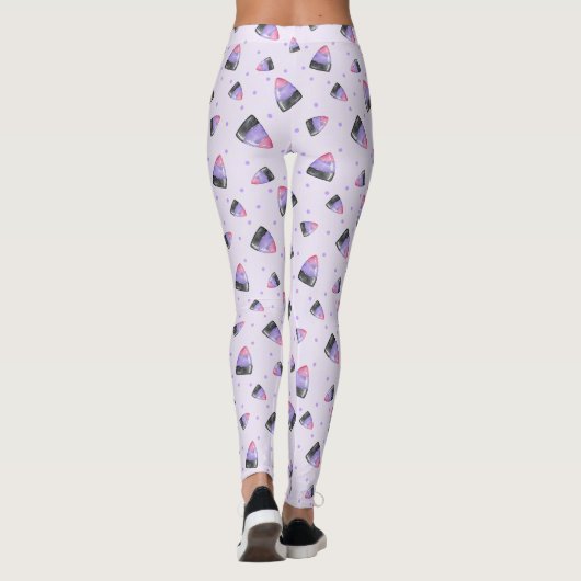 Lila Halloween-Mais Leggings (Rückseite)
