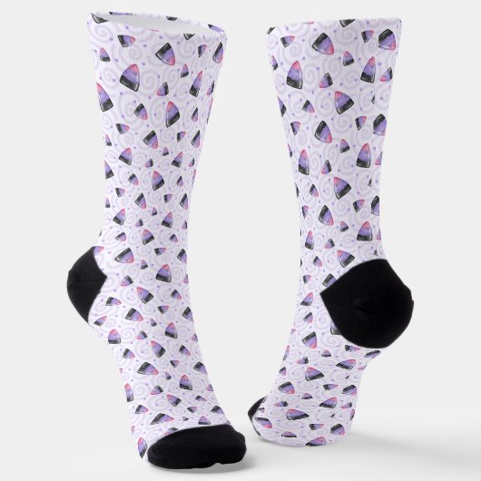 Lila Halloween-Mais Socken (Gewinkelt)