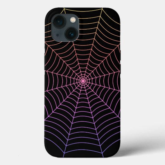 Lila Halloween-Muster aus Spinnennetz Case-Mate iPhone Hülle (Rückseite)