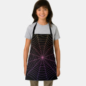 Lila Halloween-Muster aus Spinnennetz Schürze (Insitu)