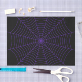 Lila Halloween-Muster aus Spinnennetz Seidenpapier