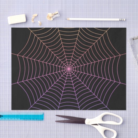 Lila Halloween-Muster aus Spinnennetz Seidenpapier (Handwerk)