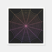 Lila Halloween-Muster aus Spinnennetz Serviette (Vorderseite)