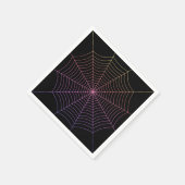 Lila Halloween-Muster aus Spinnennetz Serviette (Ecke)